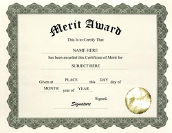 merit award certificate template merit certificate sample