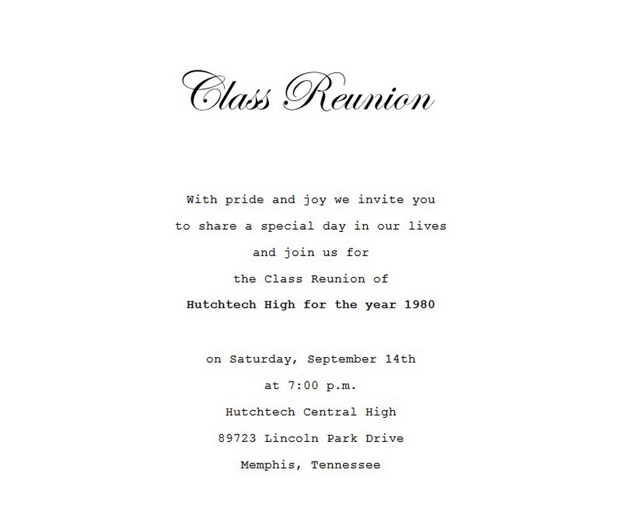 Class Reunion Program Template from www.geographics.com