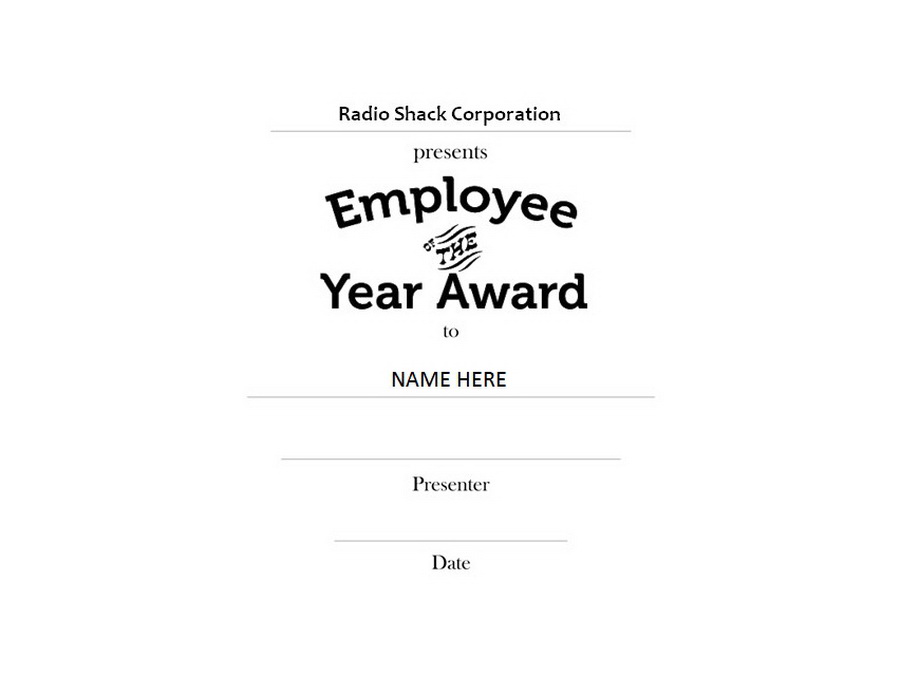 Employee Of The Year Award Landscape 2 Free Templates Clip Art Wording