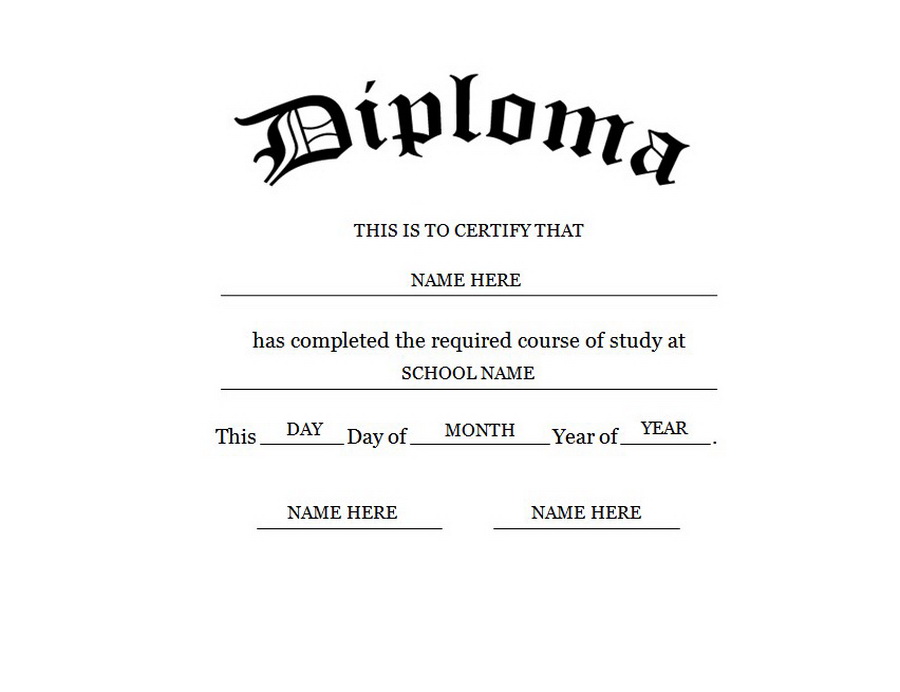 Preschool Graduation Diploma Template For Your Needs Free Printable 