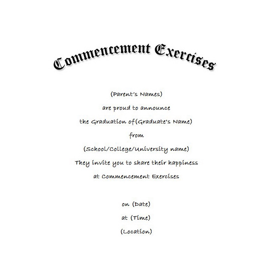 Graduation Free Suggested Wording By Theme Geographics