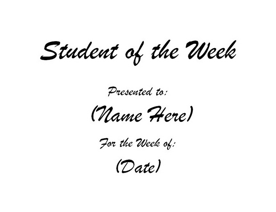 Student Of The Week Template from www.geographics.com