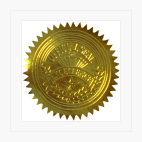 Geographics Certificate Seals - foil seals for certificates and diplomas